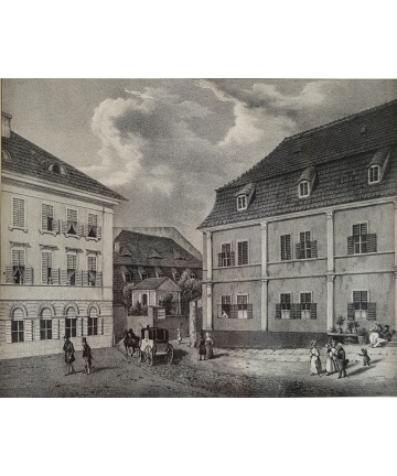 Litografia z XIX wieku - Cieplice